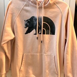 The North Face Pink Bear Logo Pullover Hoodie
